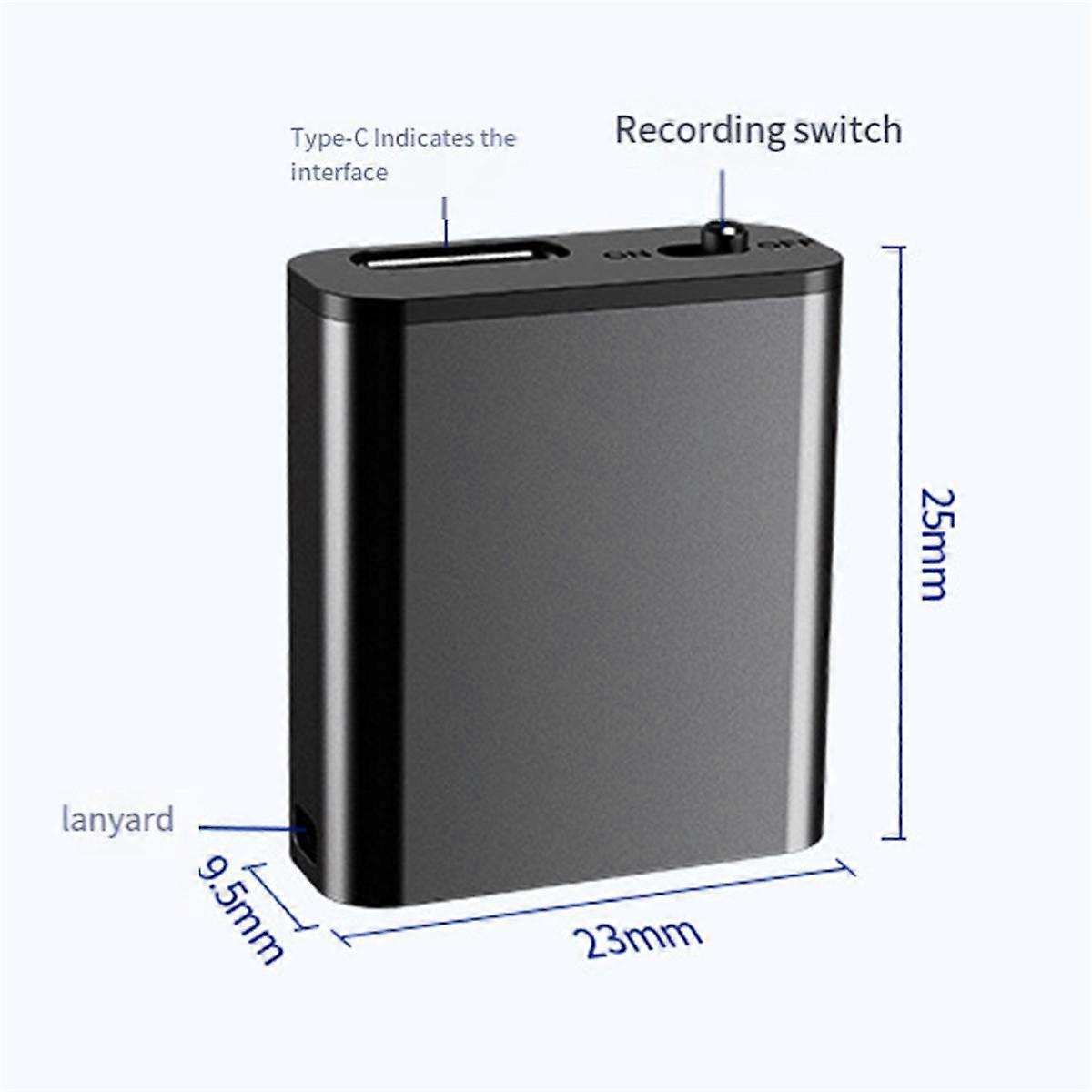 Voice Activated Recorder 0.25cm 8GB Digital Audio Recording Device with Built-in Magnet