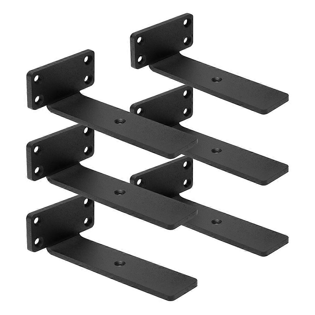 Heavy Duty Floating Shelf Brackets, (1/5In Thick) Hidden Shelves Hardware, Cast Iron L Brackets, Ru