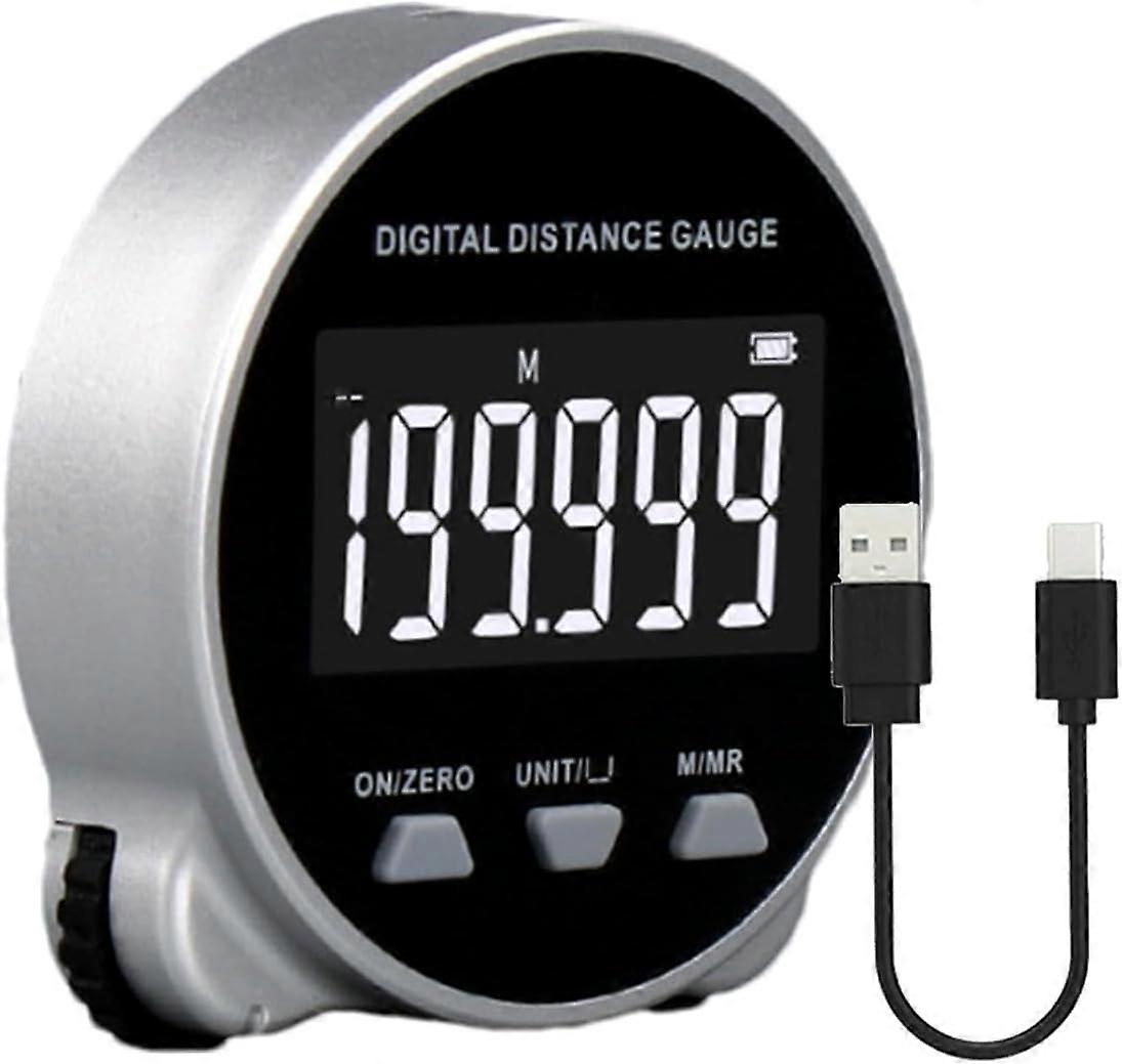 good Electronic Tape Measure, 199.999m Electronic Ruler Digital Tape Measure Roller Ruler, Rechargeable LCD Display Rangefinder Digital Tape Measure M