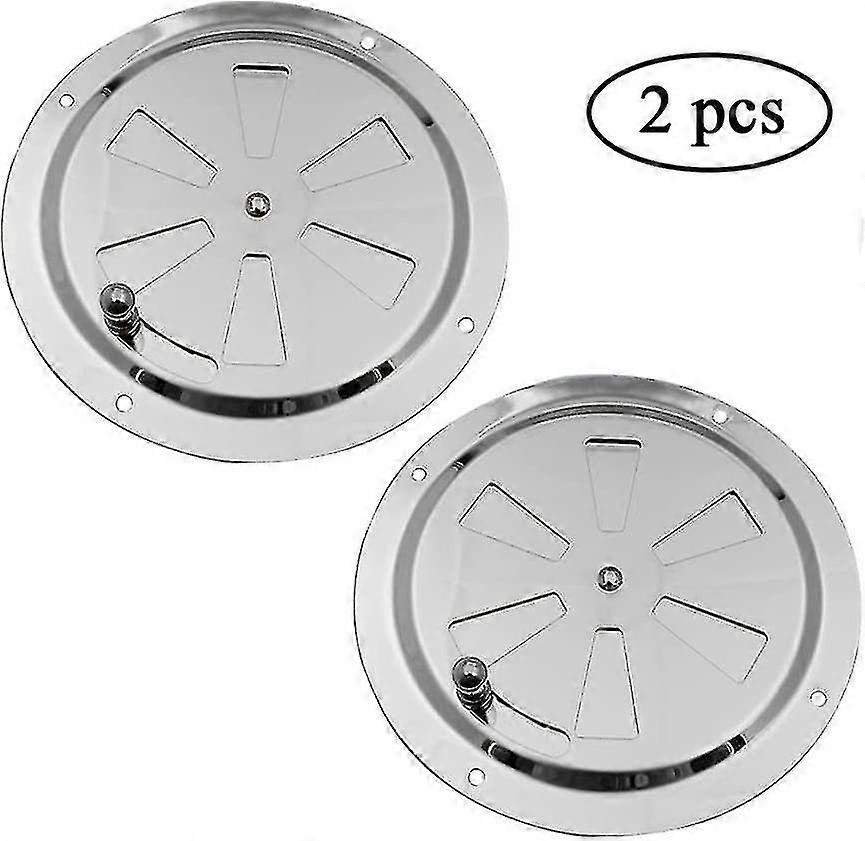 2pcs Circular Grille, Adjustable Vent, Stainless Steel Vent, 125mm
