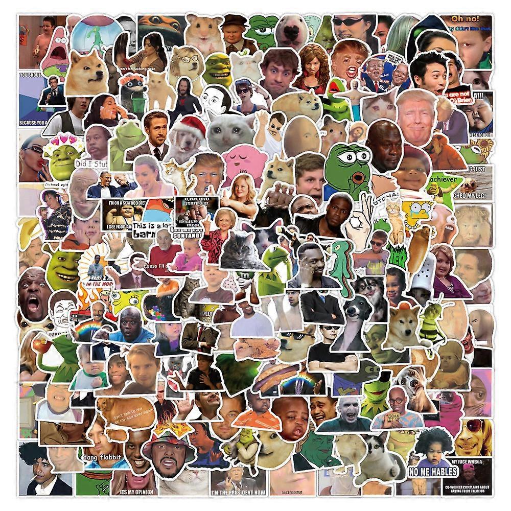 200 PCS Funny Meme Sticker Pack, Trendy Stickers for Water Bottle Laptop Notebook,Waterproof Vinyl Stickers for Adults Teens