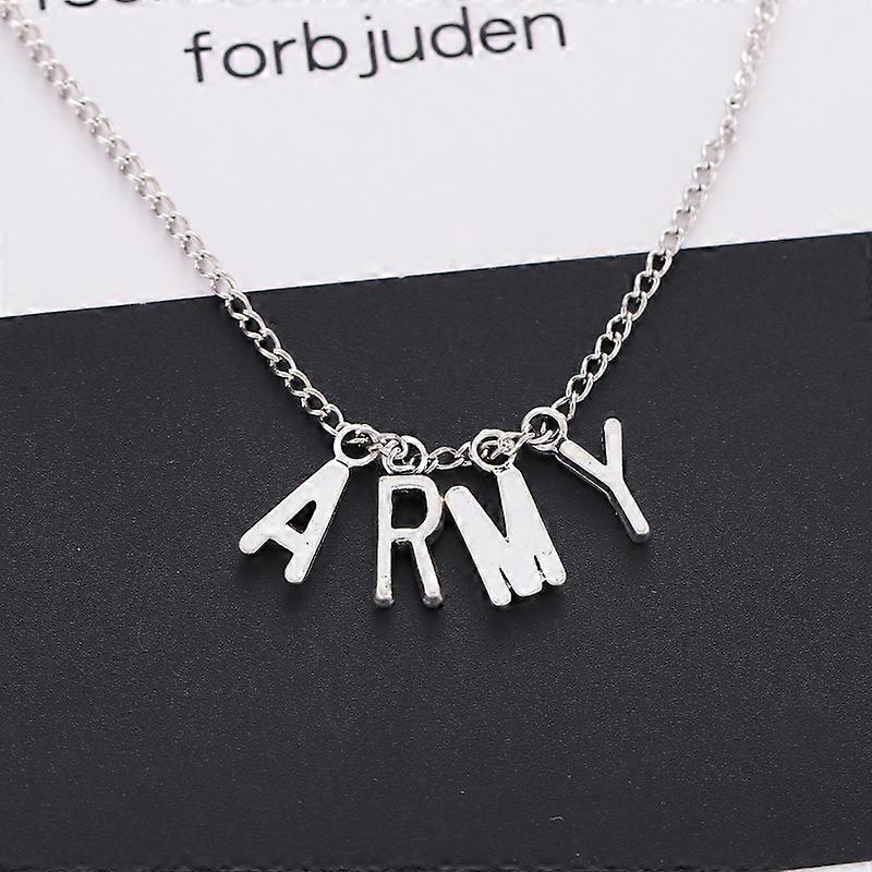 Kpop Bts smykker ARMY brev halskæde
