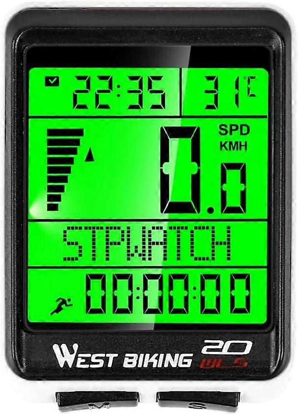 Wireless Bike Odometer with Backlight 5 Languages Waterproof Bicycle Odometer