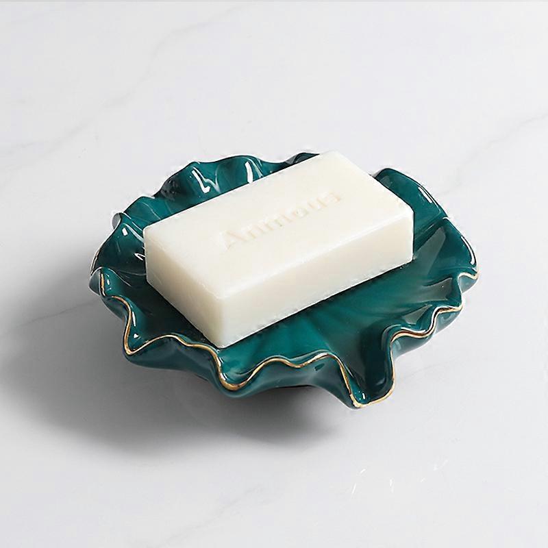 Keramisk sæbeskål (grøn)