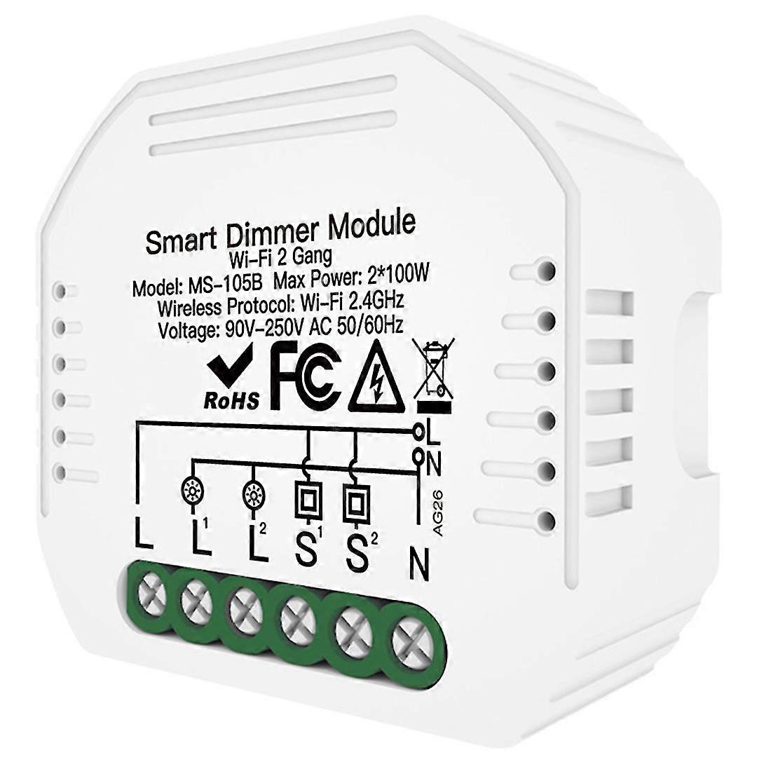 מתג דימר wifi חכם מתג וילון עמעם אפליקציית חיים חכמים שלט רחוק Google Home Voice Cont