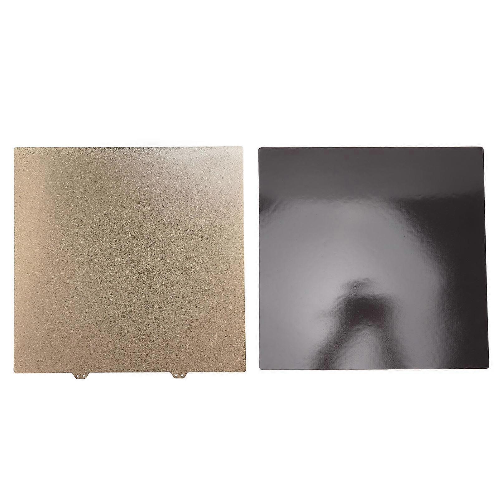 PEI لوحة الصلب PEI مسحوق الطلاء 377x370mm الذهب سرير ساخن لوحة الصلب 3D ملحقات الطابعة ل Ender 5 Plus لوحة الصلب مع ملصق مغناطيسي