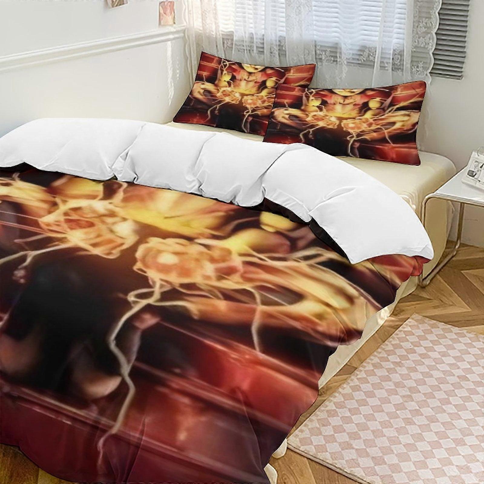 Zm531 Spider Man Bedding Set Comfortable and Lightweight 3-Piece Cartoon Bedding Set (Available in Multiple Sizes) Lc531