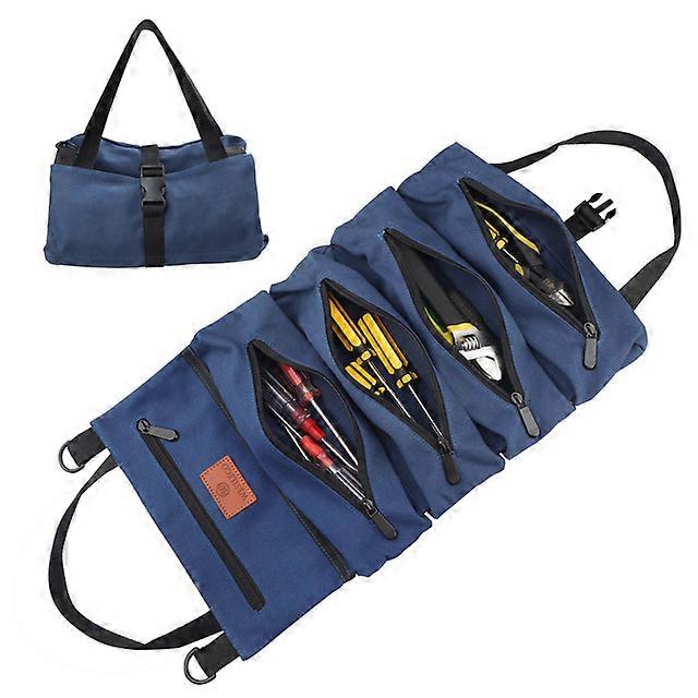 Roll Up Multi-Purpose Wrench Screwdriver Organizer Tool Hanging Zipper Carrier Tote Storage Bag