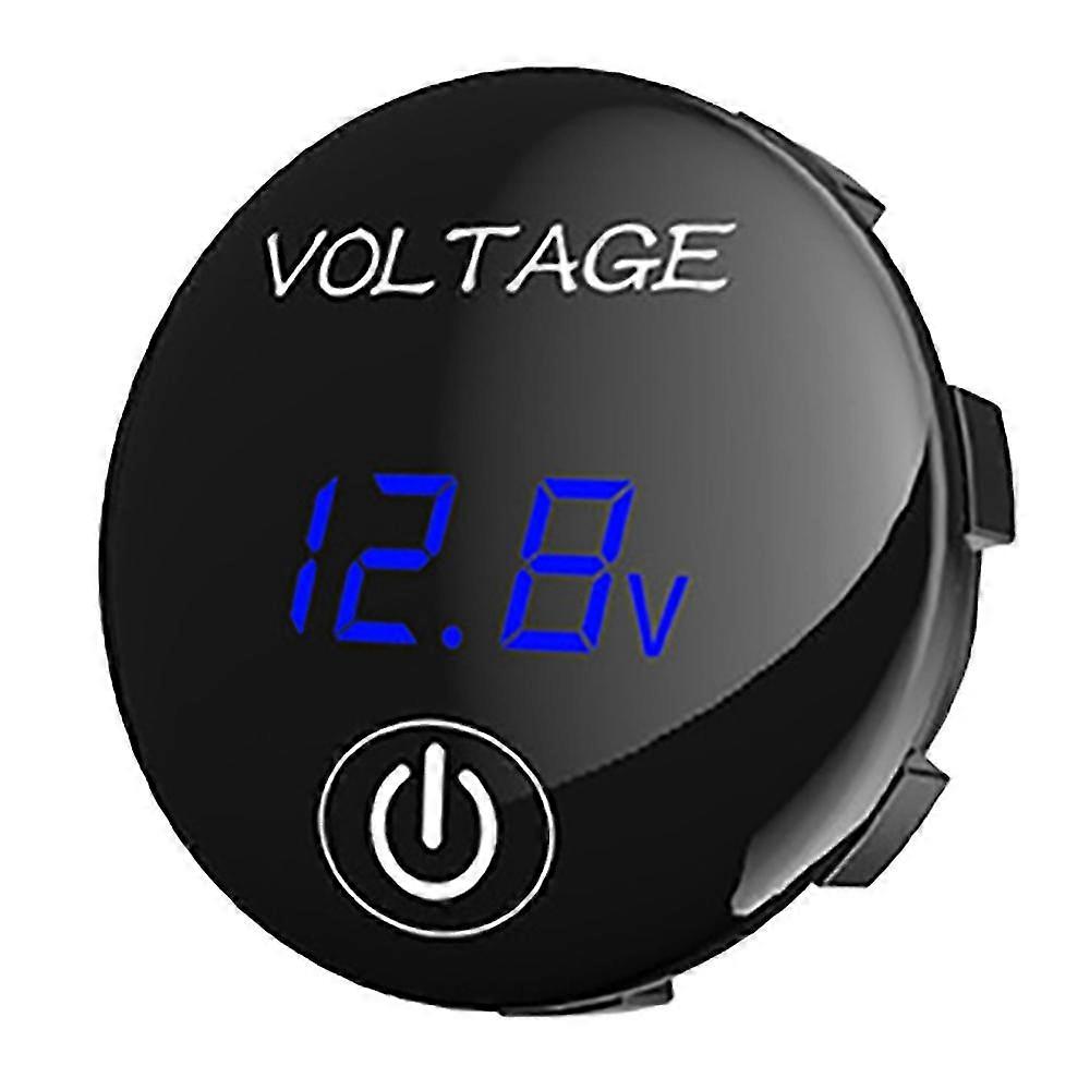 Car Motorcycle Digital Panel Voltmeter with Contact on Off Switch Meter Tester LED Display for Auto