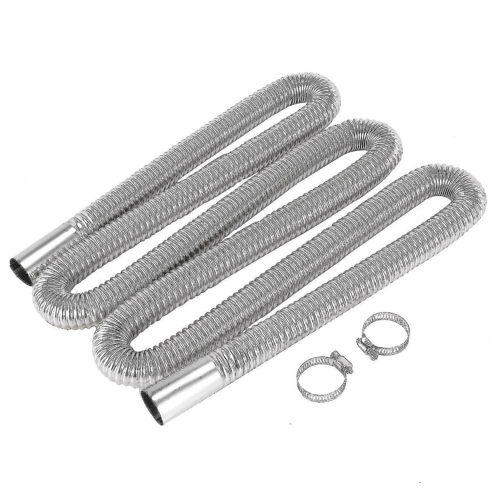 200cm auto lucht parking heater uitlaatpijp met 2 klemmen brandstoftank uitlaatpijp slang buis compatibel diesel-verwarming
