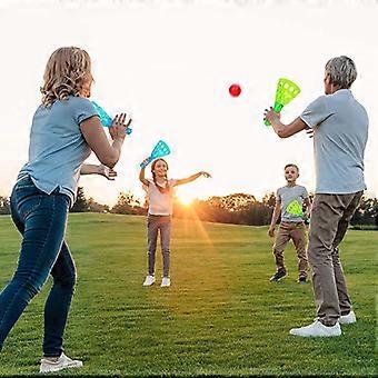 Jeu Pop And Catch Ball – Set De 2 Raquettes Et 4 Balles – Lancer Et Attraper – Activité Extérieure Pour Enfants – Coordiantion œil-main – Dès 3 Ans