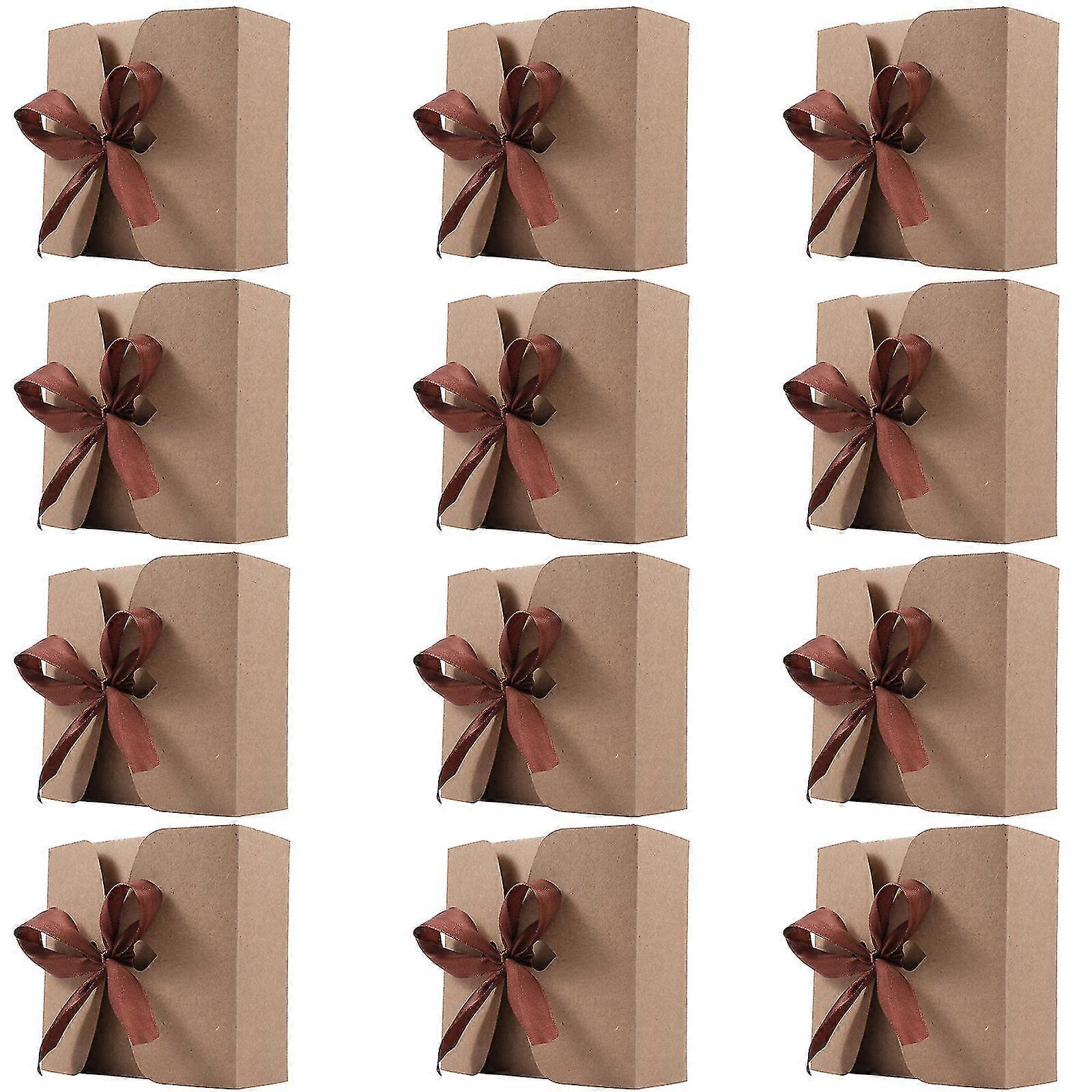 12 Sets Paper Present Box Wrapping Case Candy Box Food Nougat Packaging Box