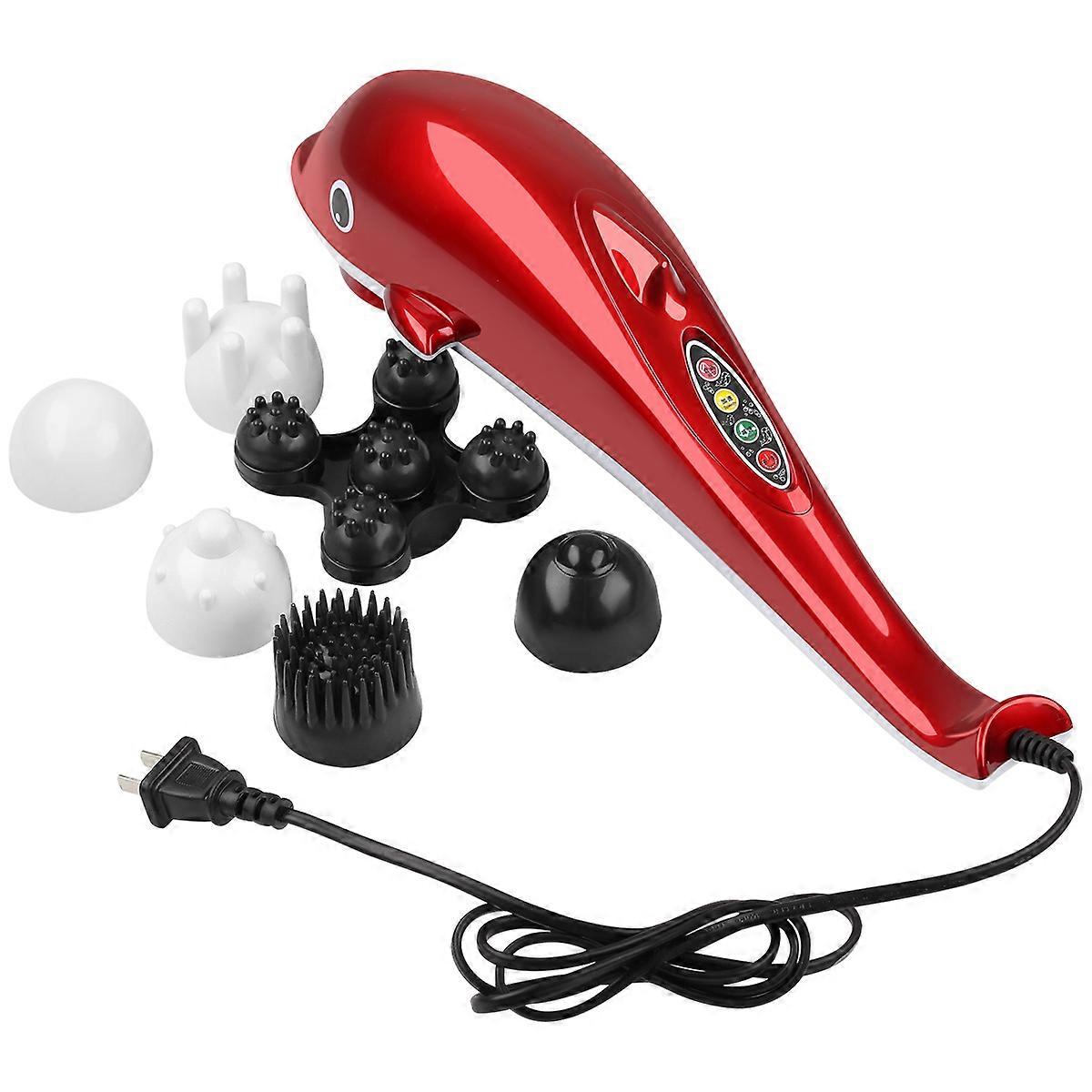 Elektrisches Delphinmassagegerät Rückenmassage Hammer Vibration Infrarot Stab Rolle Halswirbelsäule Körper Haushalt Komfortabel 220V