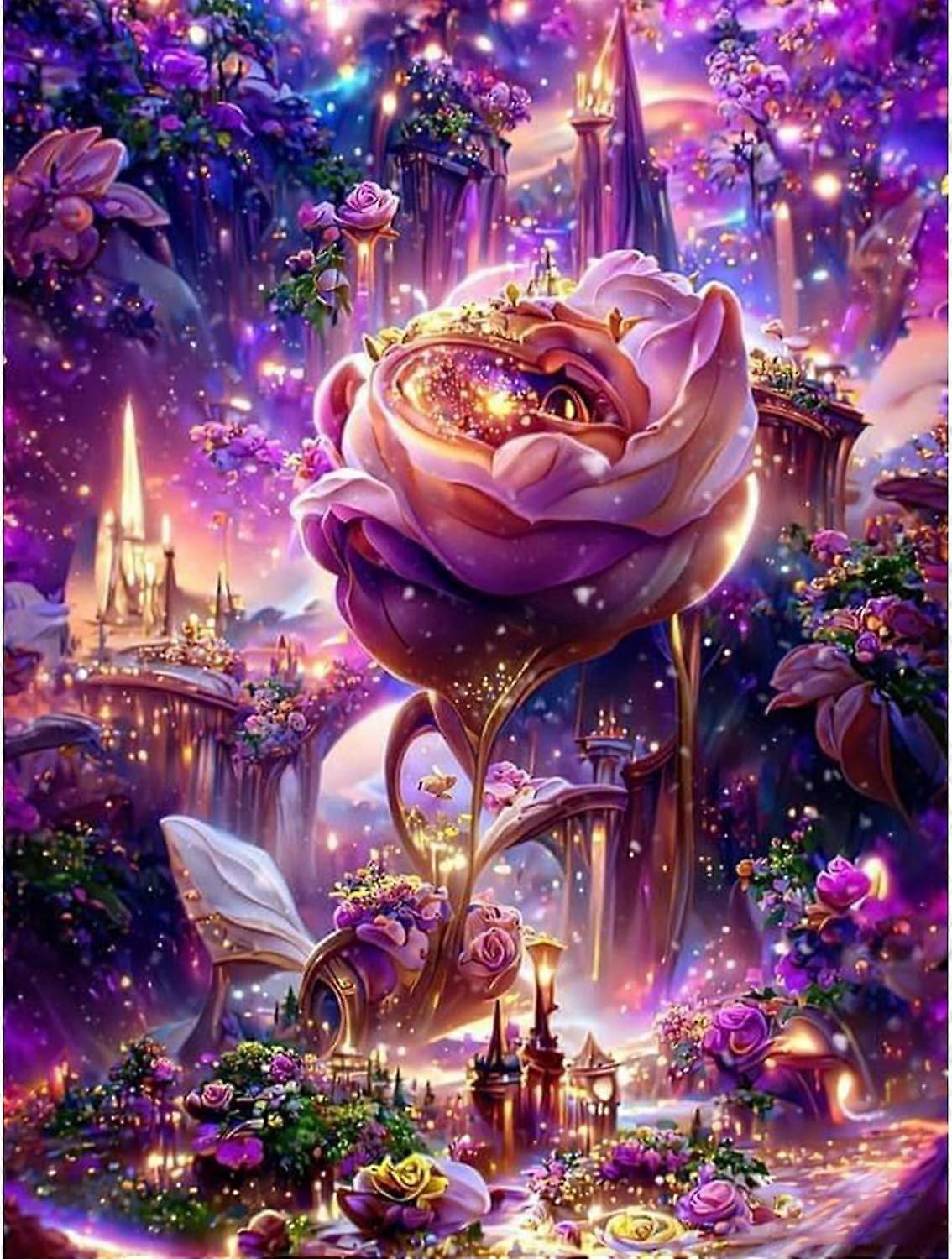 Cuadro de diamantes Rose DIY 5D 30x40 cm (estilo 14)