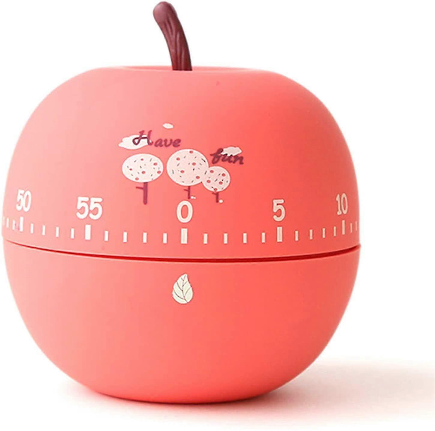 Mechanical kitchen timer, apple shaped (red)