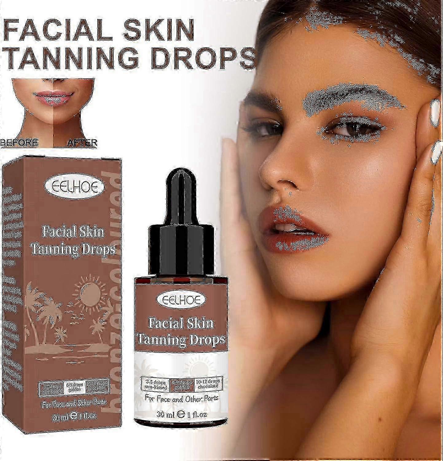 Self Tanning Drops For Face and Body, Bronzing Drops, Facial Tanning Drops, Bronzer Drops, Face Tanning Drops to Add t