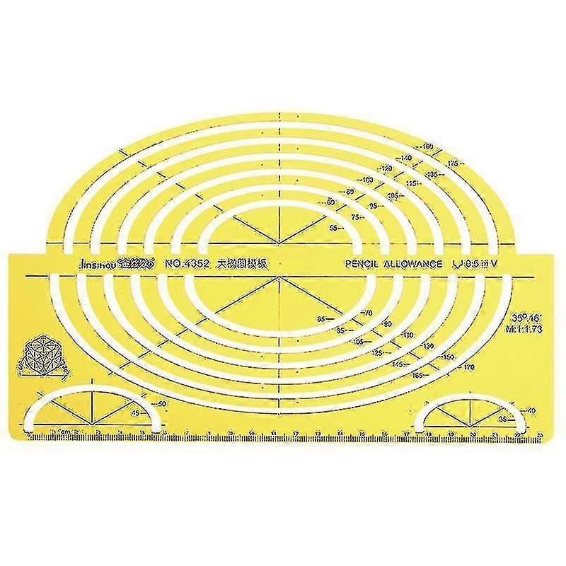 2 Large Ellipse Big Oval Semi Elliptical Shape Drawing Template Kt Soft Plastic Ruler Drawing Board