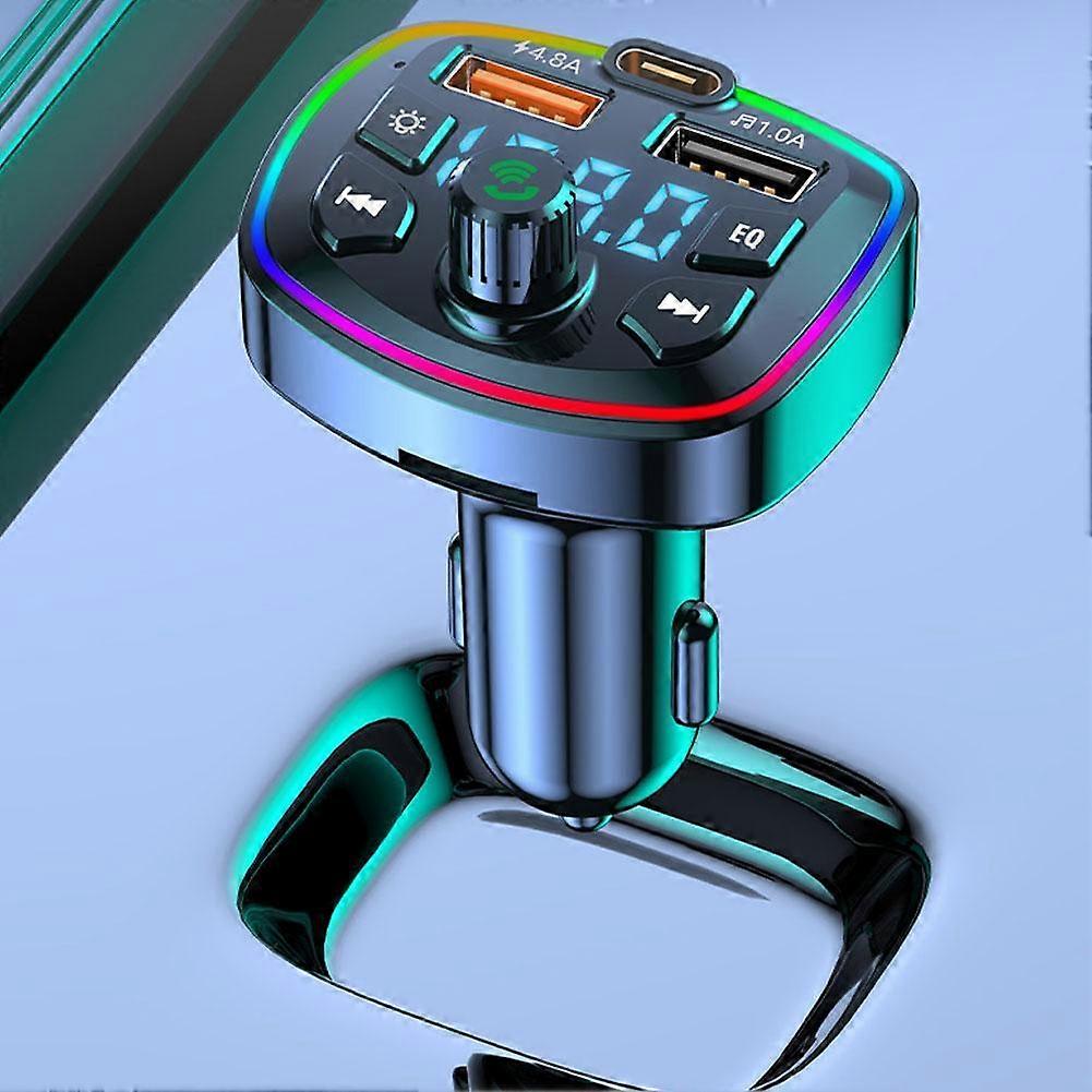 Car Bluetooth-Compatible FM Transmitter Modulator MP3 Player LED Display Car Kit Dual USB Fast Charger Lighting Car Accessories