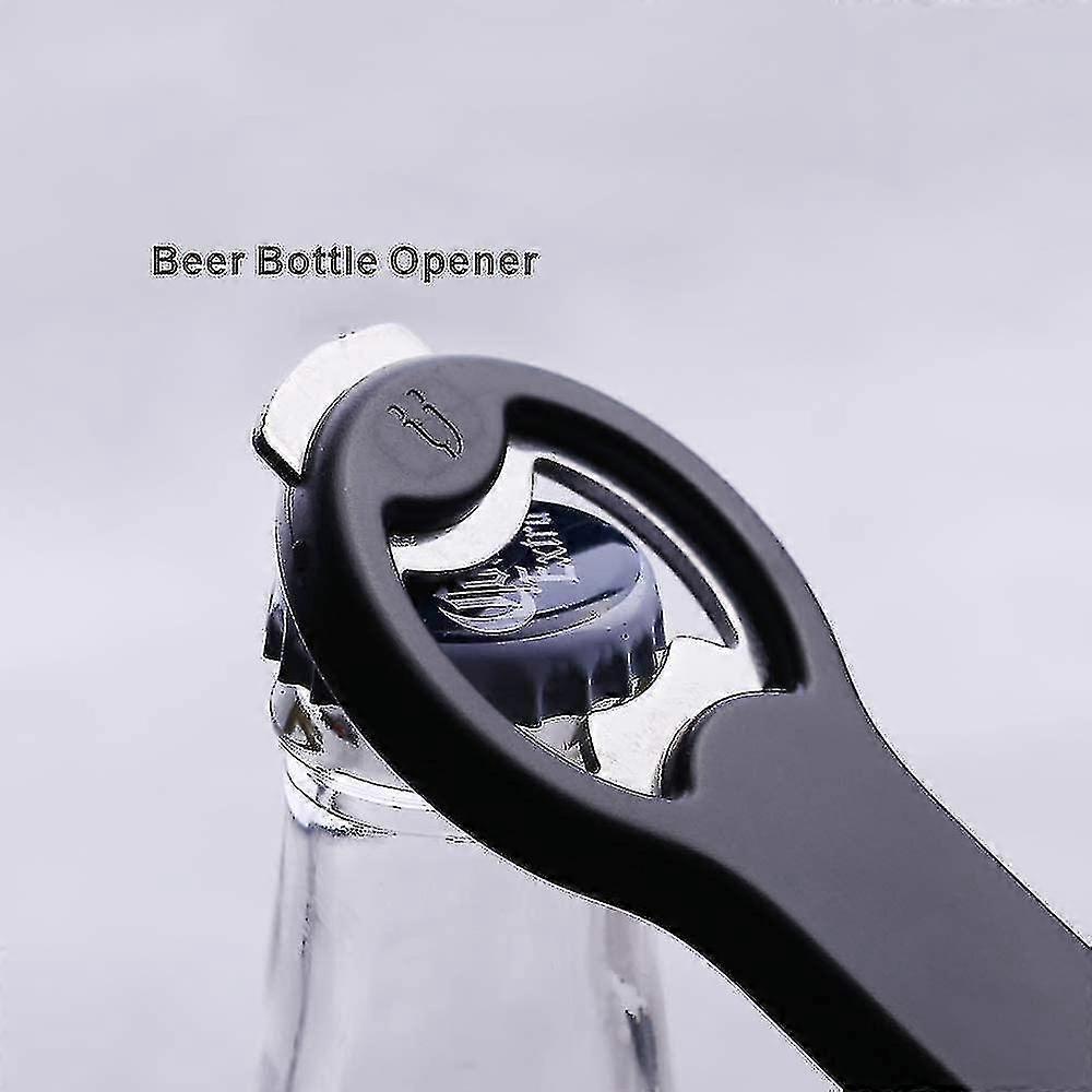 2 In 1 Bottle Opener With Magnetic Cap Catcher - Pop Can Opener Stick To Refrigerator For Easy Storage To Avoid Loss - Easy Picking-up -1 Pack Beer O