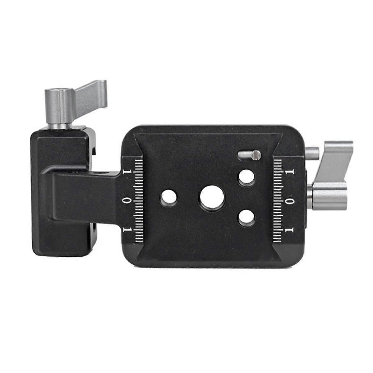 Rail Clamp Mounting Plate with Cold Shoe Vertical Camera Mount for RS3 RS2 RS3 PRO Black & Gray