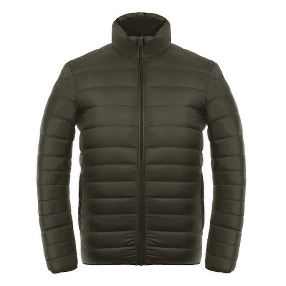 Light Thin Down Coat Man Stand Collar Winter Plus Size