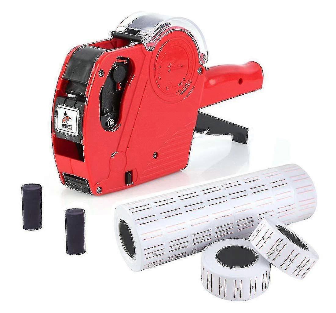 Label Plier 1 Line 8 Character Retail Price Tag Gun Kit With 10 Label Rolls And 2 Ink Cartridges