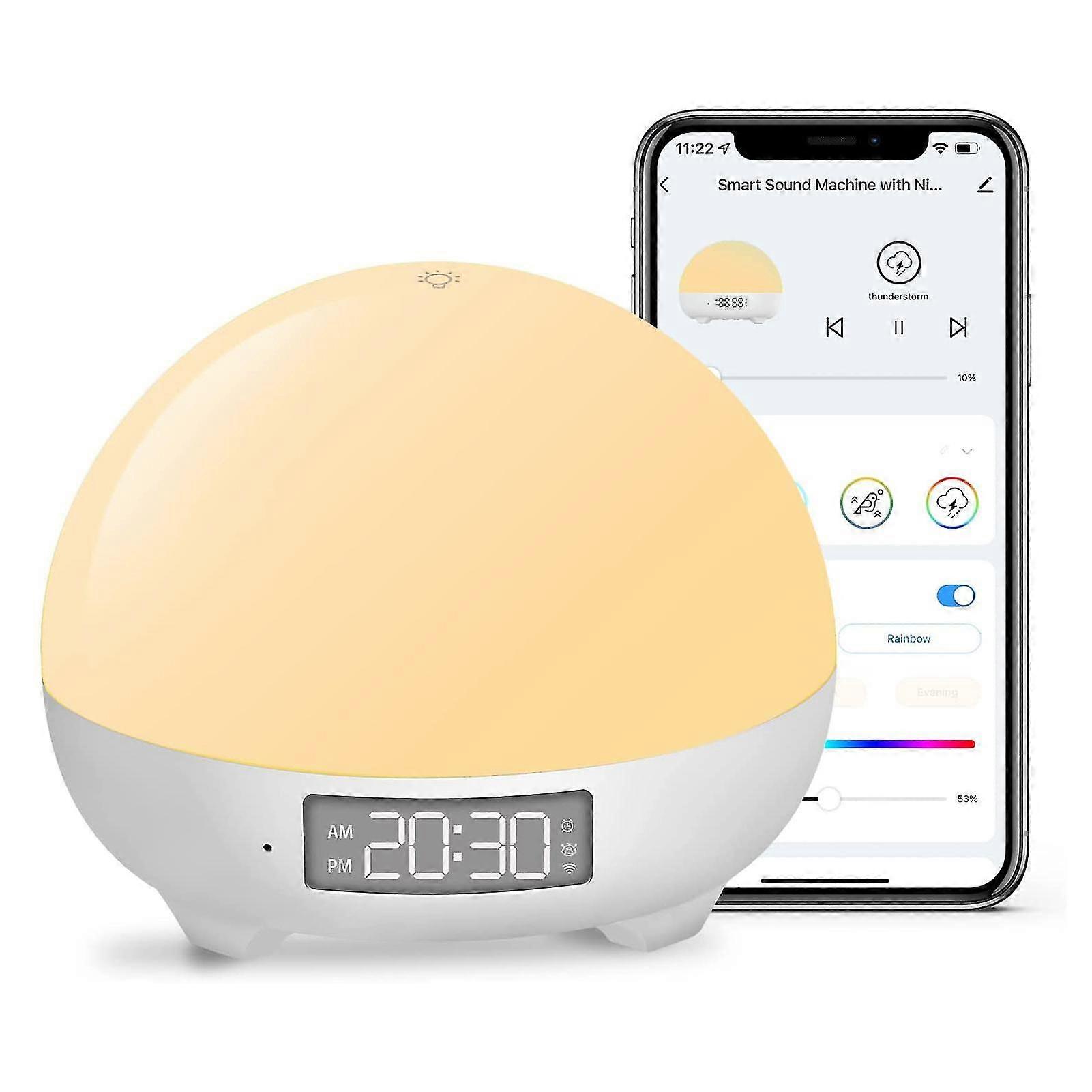 Smart White Noise Machine Baby Sleep Sound Machine 16 Million Colors Night Lights 34 Soothing
