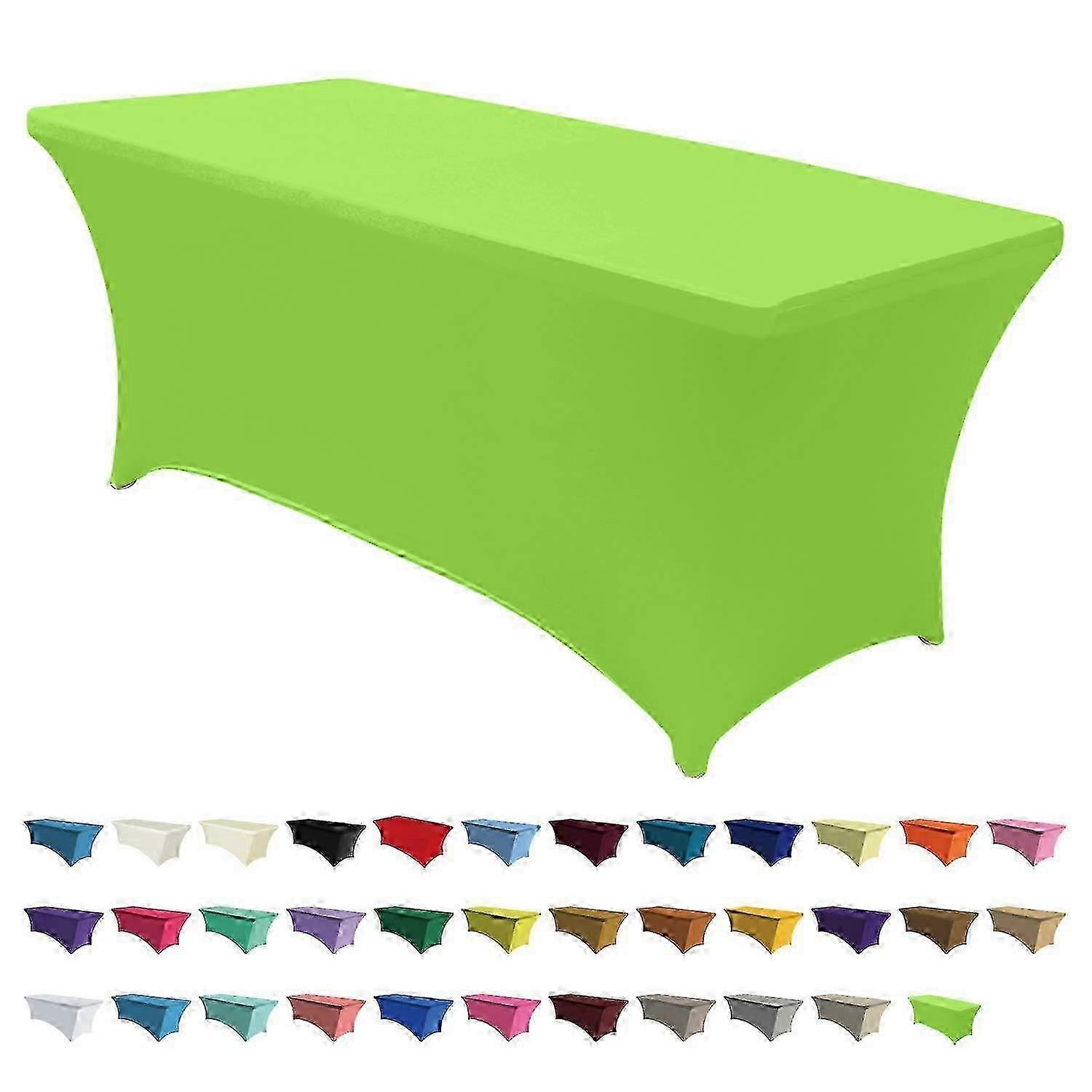 Spandex Tablecloths For 4/5/6/8 Ft Home Rectangular Table Fitted Stretch Table Cover Polyester Tablecover Table Toppers