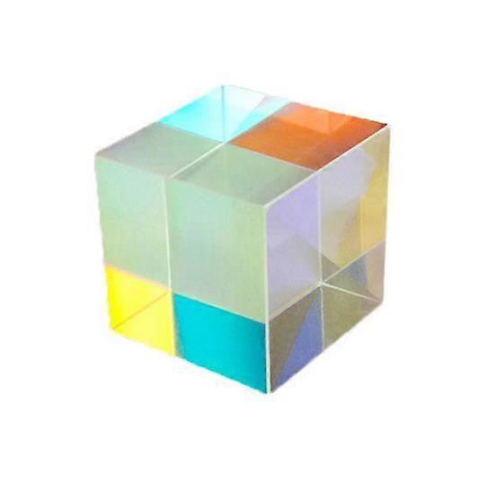 Cubes prism,Colored Cubes Prism 6-Sided Bright Light Combine Cubes Prism Beam Splitting Optical Experiment Photo