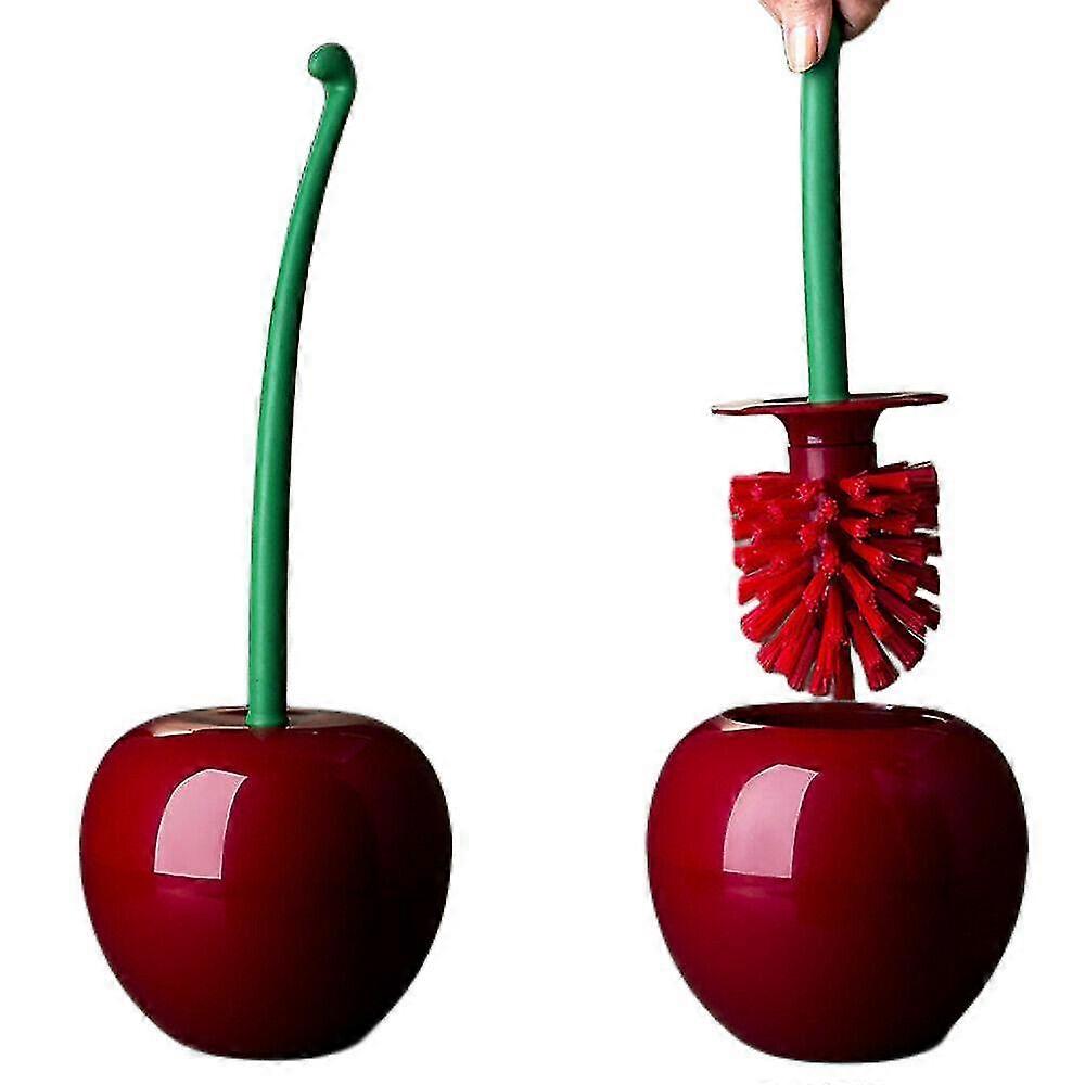 Brosse de toilette en forme de cerisier et support ensemble Brosse de nettoyage de salle de bain Wc debout [RS