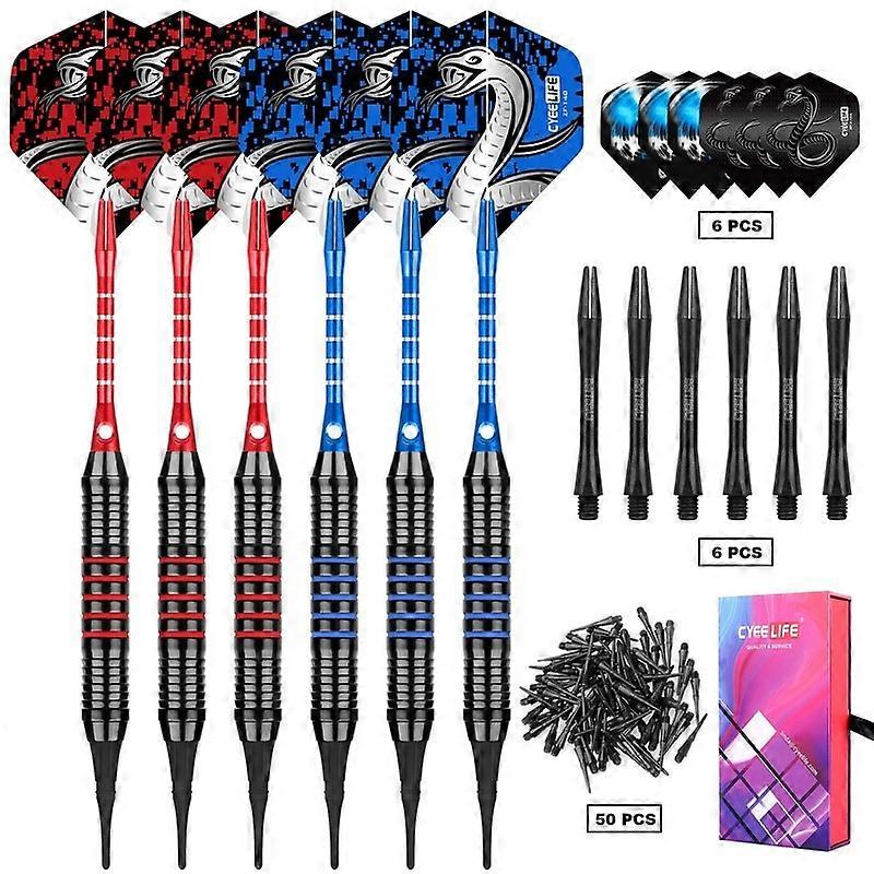 CyeeLife 18g 6pcs/12PCS Tip Darts Aluminum Shaft Electronic Plastic Dartboard Indoor Outdoor Games Family bar entertainmentDart Backboards