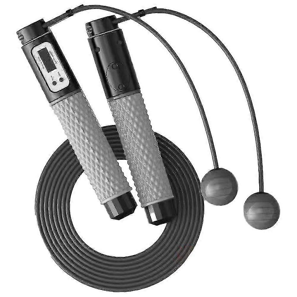 Electronic Cordless/adjustable Length Weighted , With Counter For Fitn