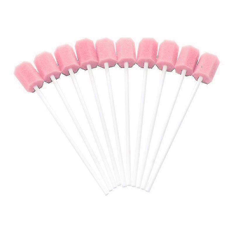 100pcs Care Spon Swab Tooth Cleaning Mouth Swabs With Stick Hfmqv