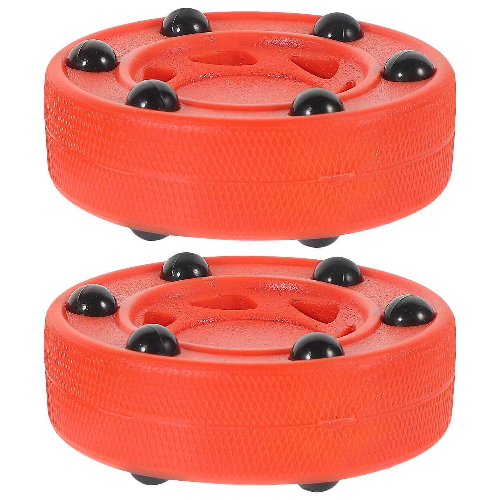 2pcs Roller Hockey Game Puck Training Puck Street Hockey Ball for Practicing