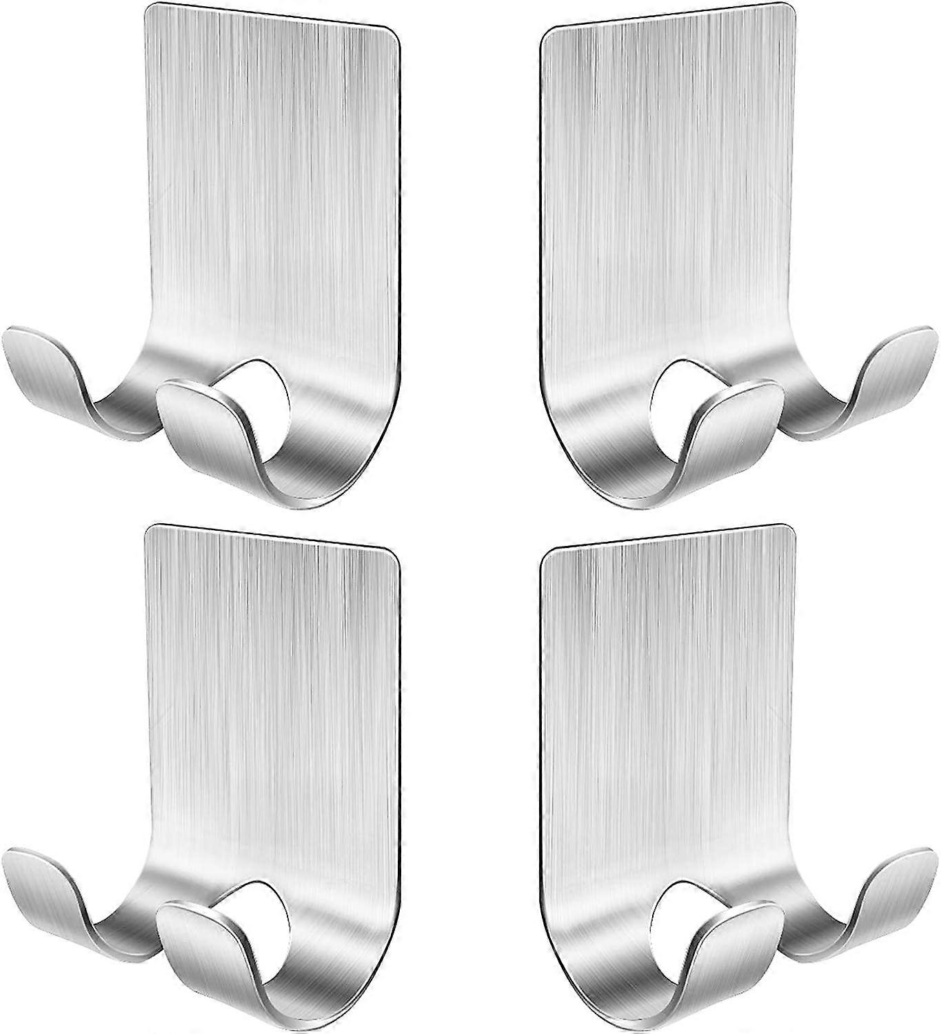 4 Pcs Black Wall Mounted Coat Hooks