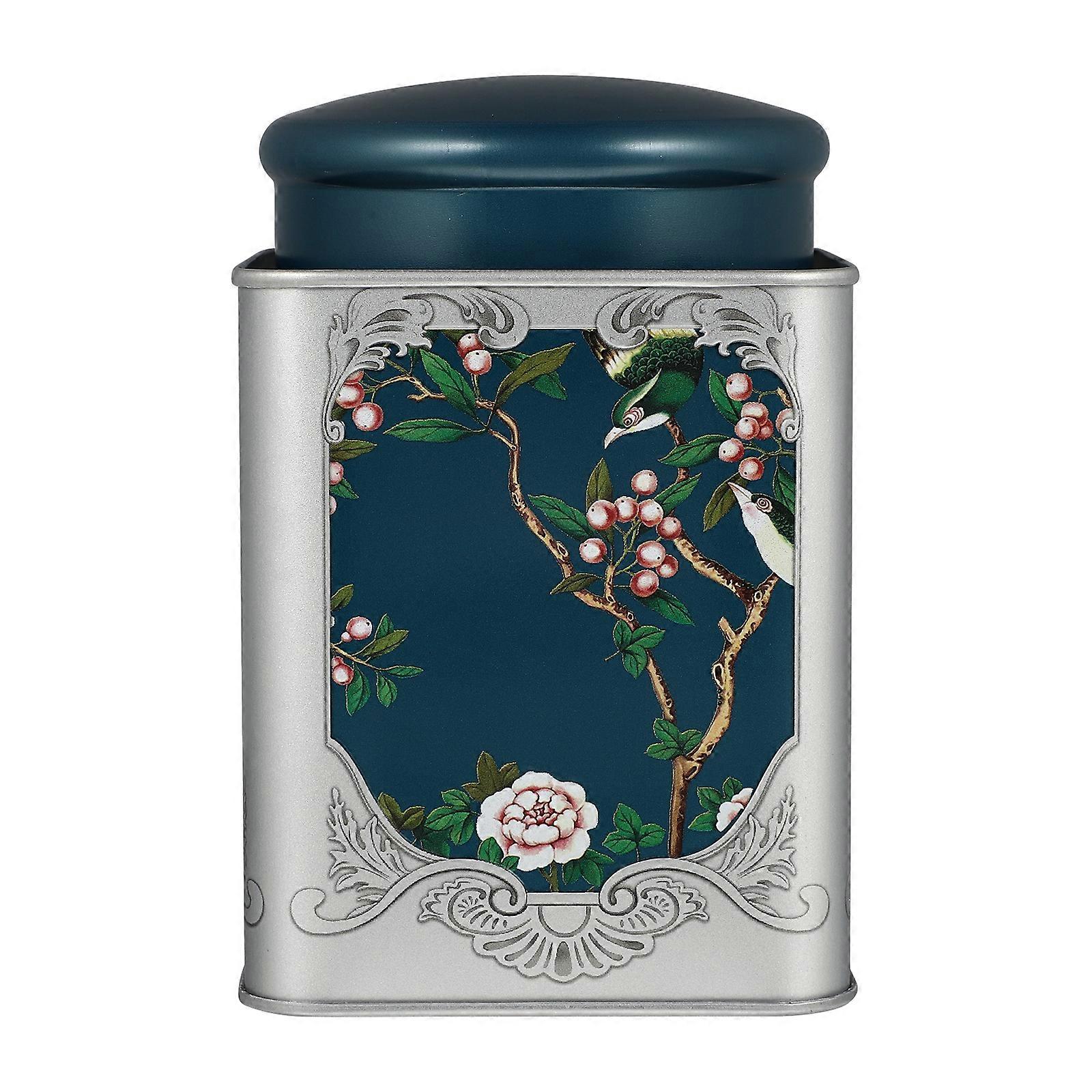 Tinplate Tea Tin Square Loose Tea Storage Container Practical Tea Canister