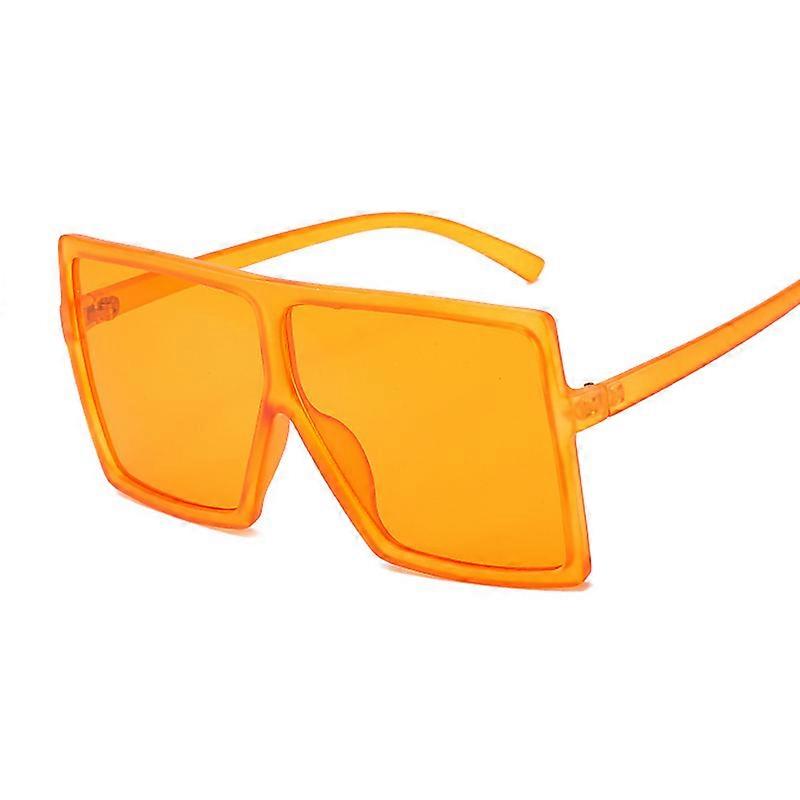 Overdimensionerede nuancer Solbriller Kvinde Sort Mode Firkant Stor ramme Solbriller Kvinde Vintage Retro Briller Unisex Oculos Feminino