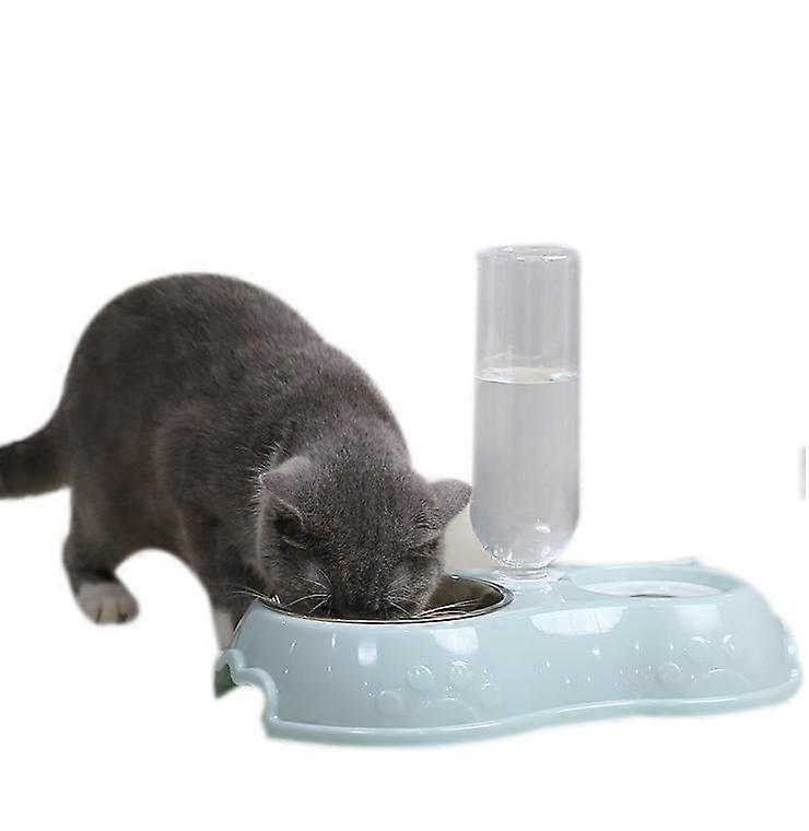 Pet Water and Food Bowl Set with Automatic Water Dispenser Bottle