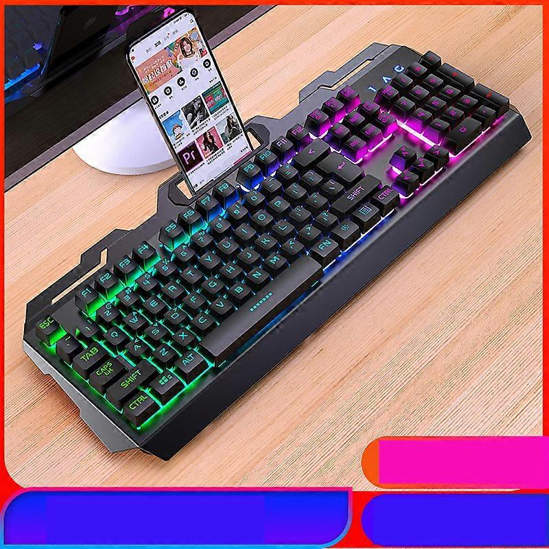 Mechanical Gaming Keyboard and Mouse Combo Switch 104 Keys Backlit Keyboards