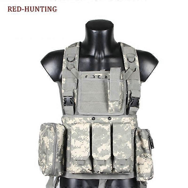 USMC القتال التكتيكي رخوة RRV الصدر تلاعب كرات الطلاء تسخير سترة Airsoft W مقصف بندقية الترطيب ماج الحقيبة Multicam