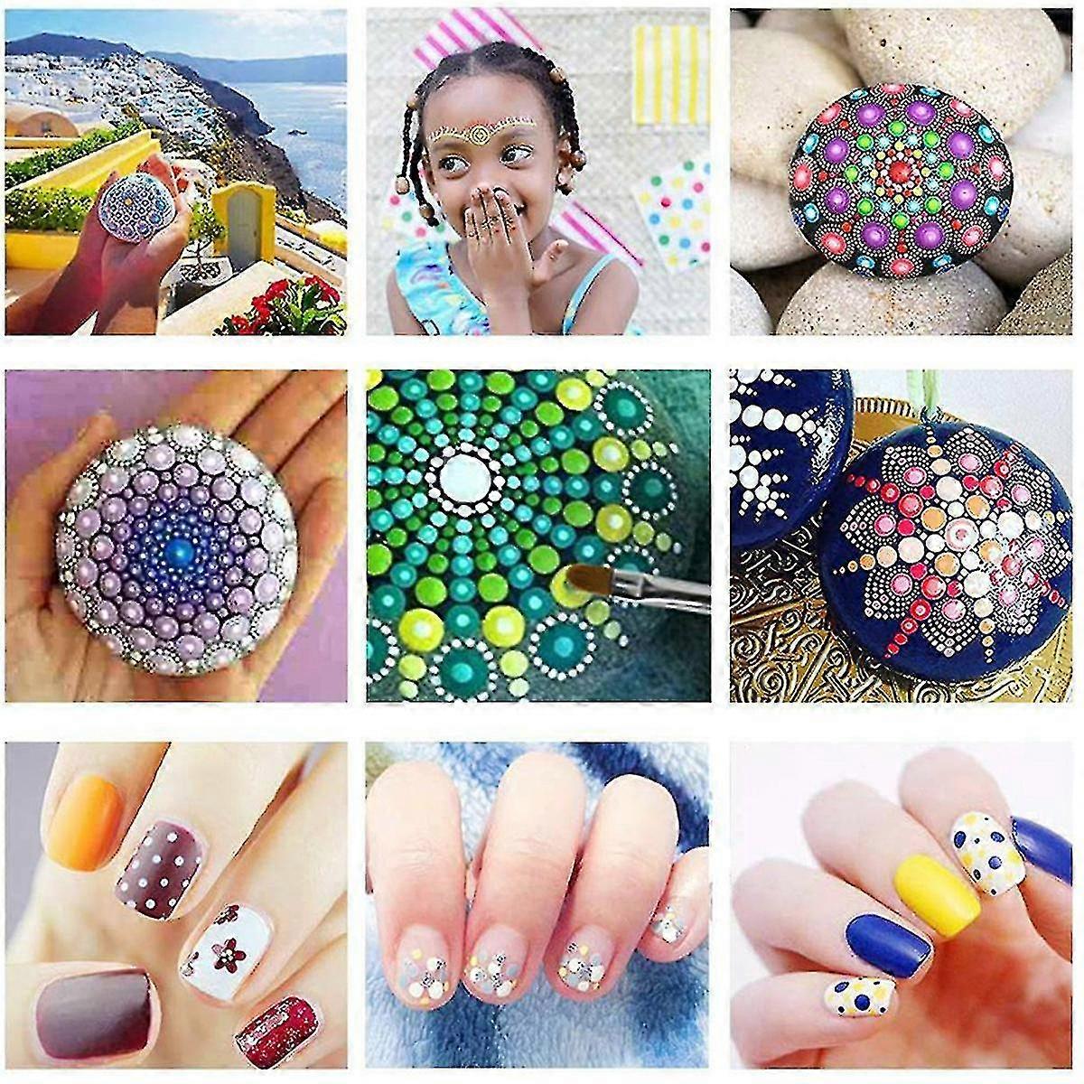 41 Pcs Acrylic Nail Art Dotting Pen Art Mandala Manicure Painting