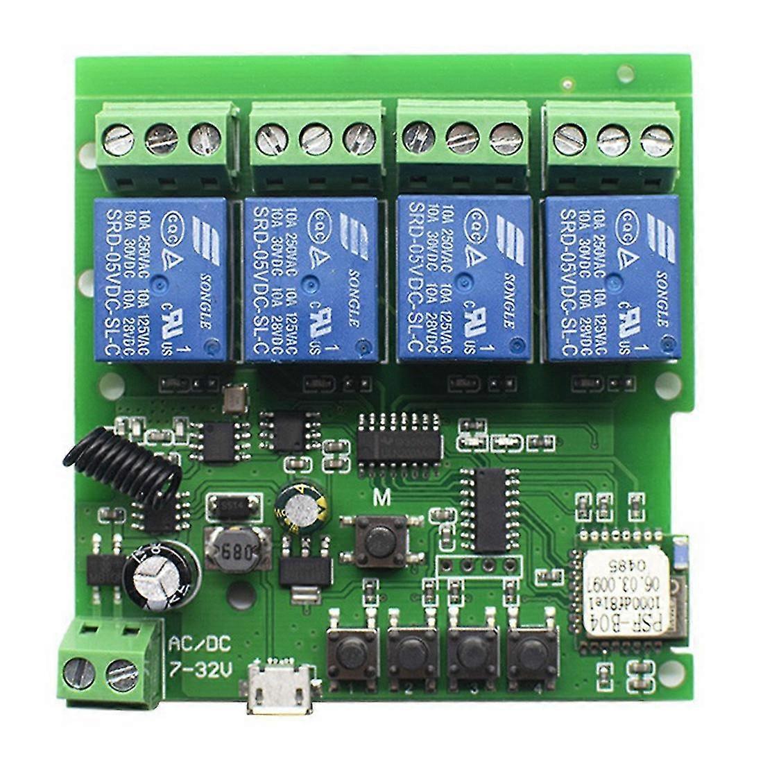 4ch Relay Module Ewe Remote S -loc Rf Receive 10a Relays