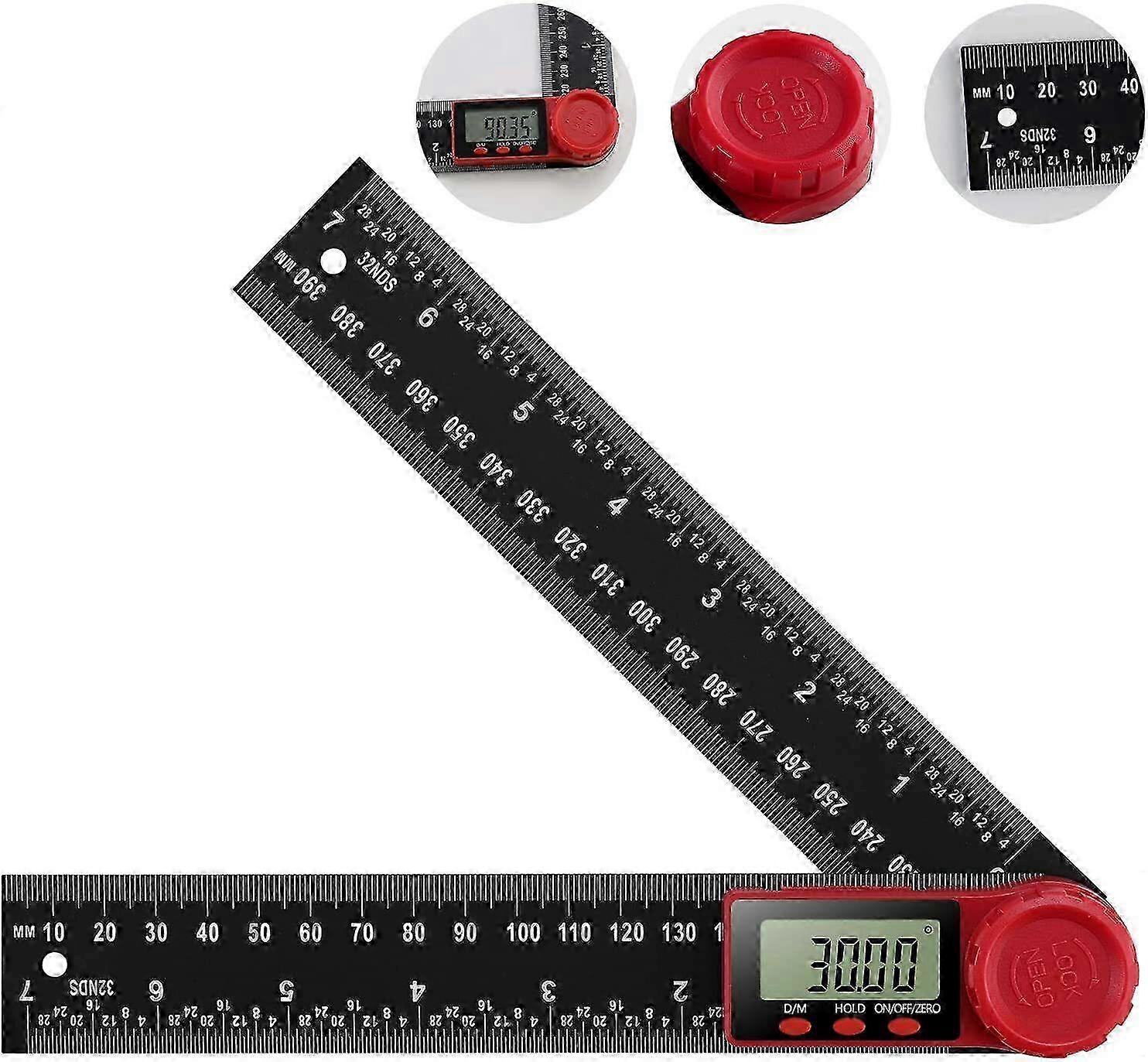 Digital Angle Finder Protractor (8 In/200 mm) Measuring Ruler With LCD Display