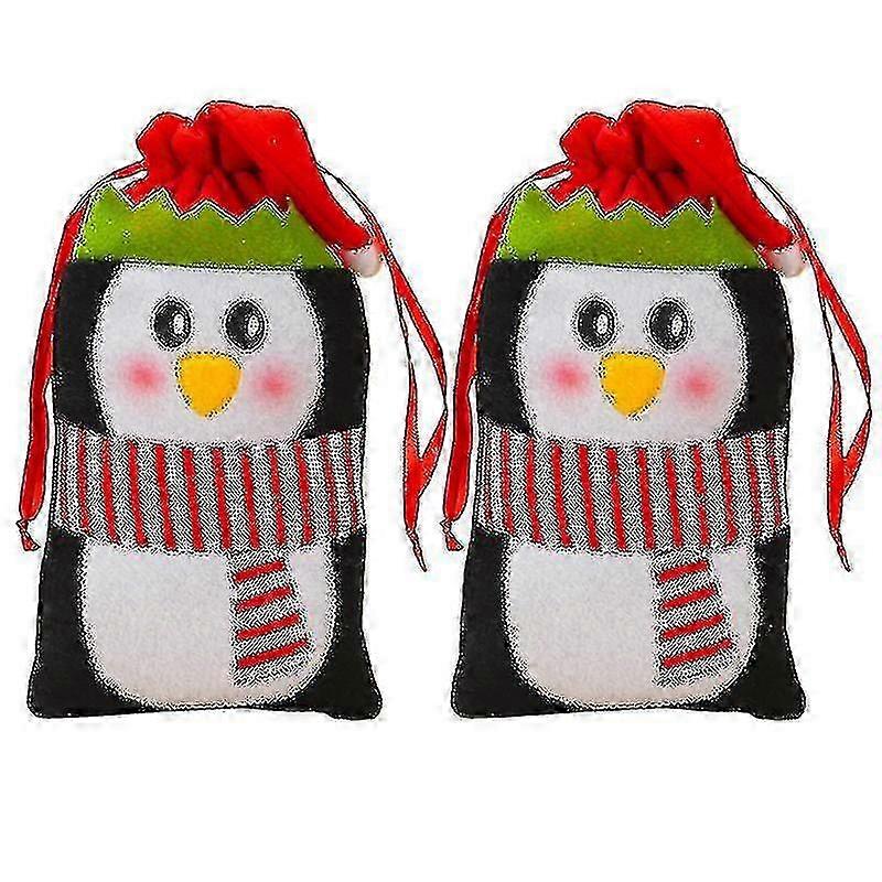 2pcs Christmas Drawstring Candy Gift Bags