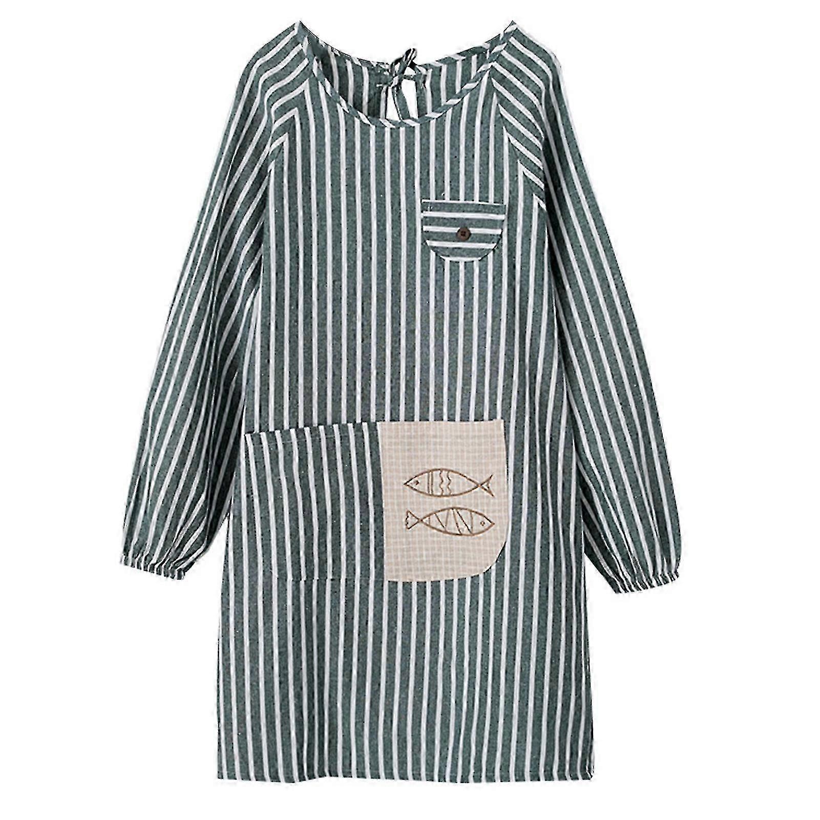 Forkle Hudvennlig Oljebestandig Polyester Bomull Justerbare Stropper Voksen Smock Forklær For Matlaging