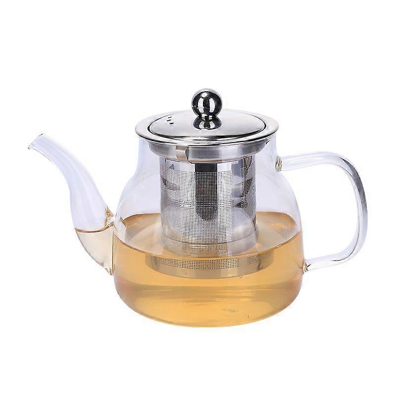 Bule de vidro resistente ao calor de alto borosilicato forro de vidro bule de vidro à prova de explosão 304 conjunto de chá de filtro de aço inoxidável