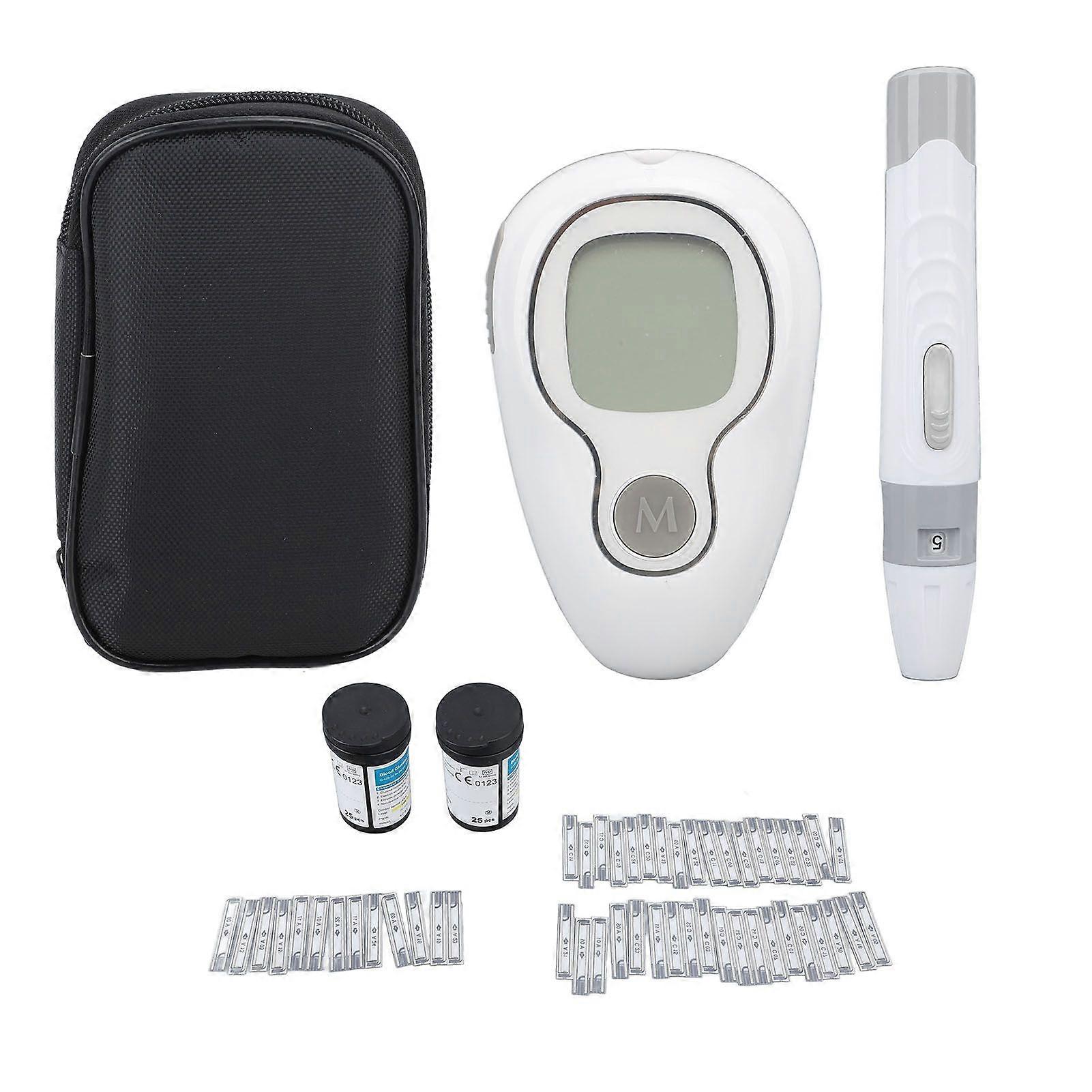 50個のテストストリップ付き血糖値モニター男性女性用精密高安定性血糖テストキットセット1