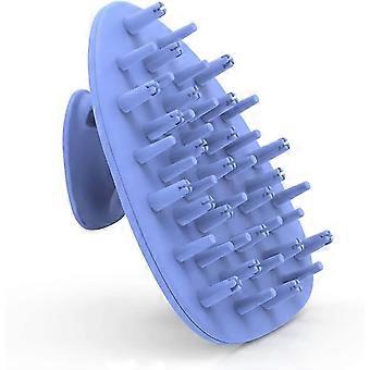 Escova de Massagem do Couro Cabeludo Shampoo Silicone (Azul)