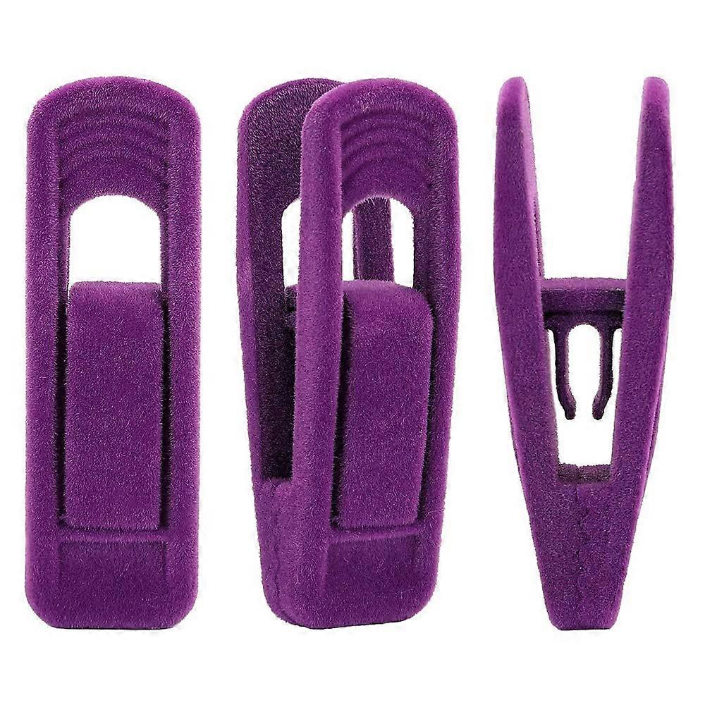 20 Pack Velvet Flocked Hanger Clips for Pants Suits