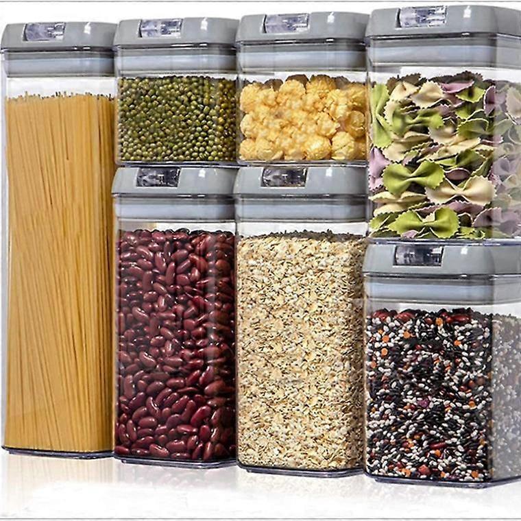 Airtight Food Storage Container Set - 7 PC Set - Labels - Kitchen & Pantry Organization Containers - BPA-Free - Clear Plastic Canisters for Flour